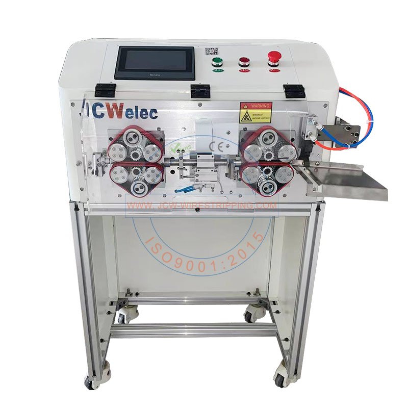 Freestand Servo Motorized Belt Feed Multicore Cable Cut & Strip Machine