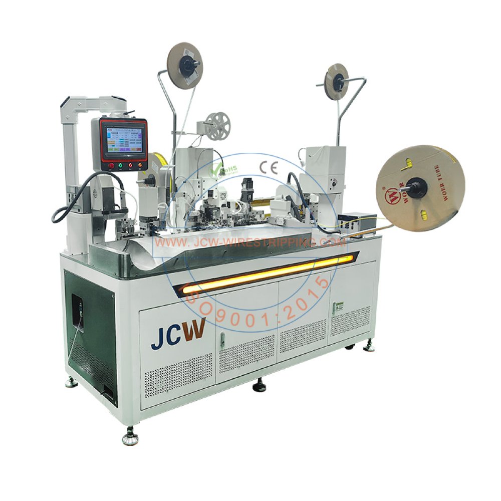 Fully-auto Wire Stripping Crimping & Sleeve Printing Shrinking Machine ...