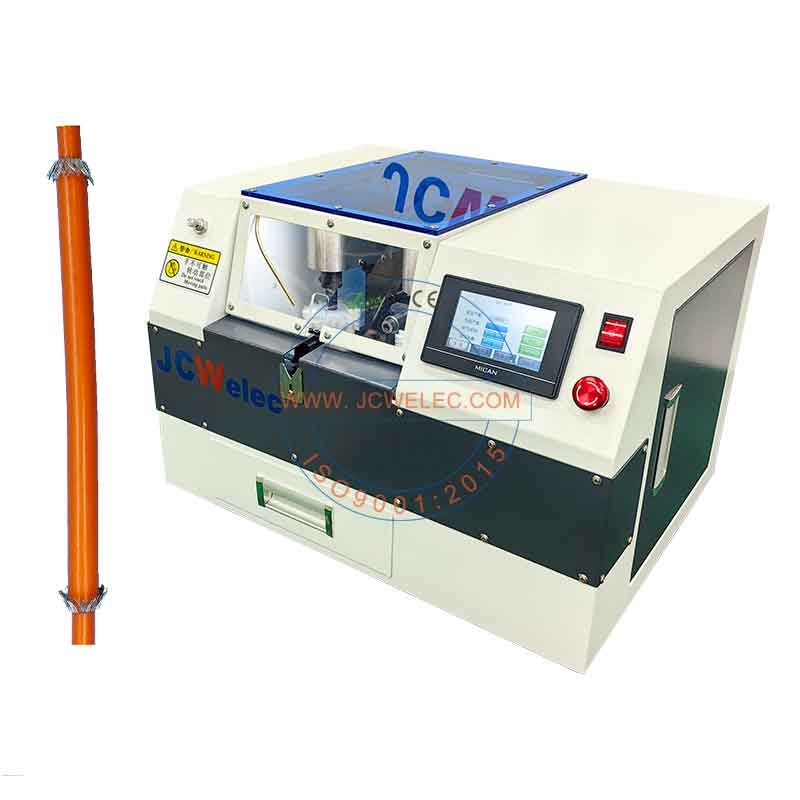 Shielded Cable Brushing Cutting Folding Machine