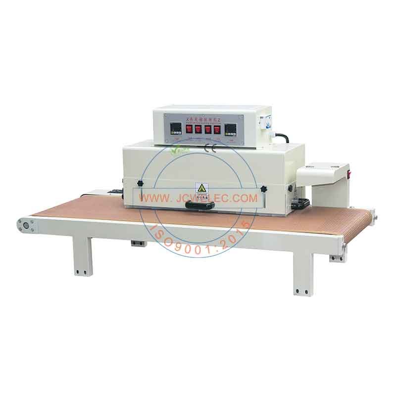 Benchtop Mesh Conveyor Ovelay Heat Shrink Device