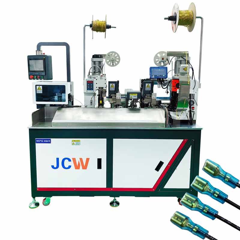 Terminal Insulation Cover Fitting and Wire Crimping Machine