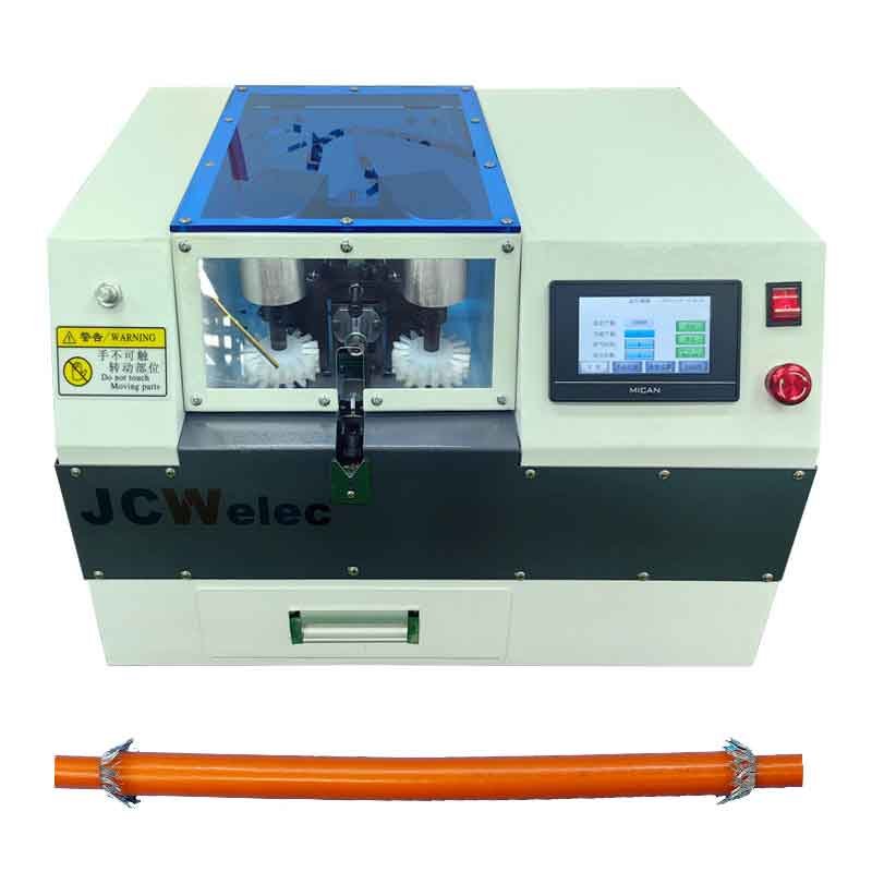 Shielded Cable Brushing Cutting Folding Machine