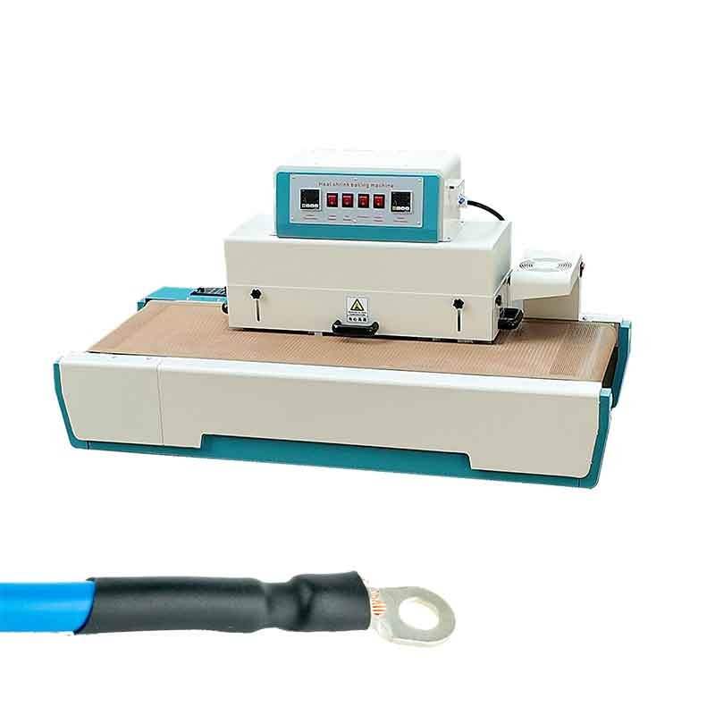 Benchtop Mesh Conveyor Ovelay Heat Shrink Device