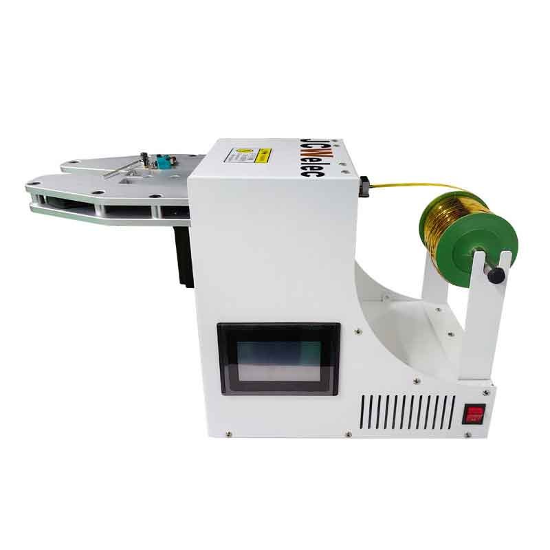 Vertical Gold Metallic Twist Tie Machine