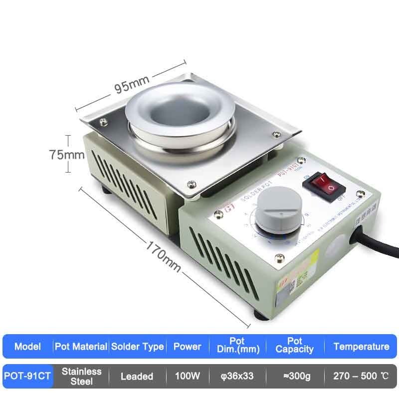 Leaded Stainless Steel Solder Pot